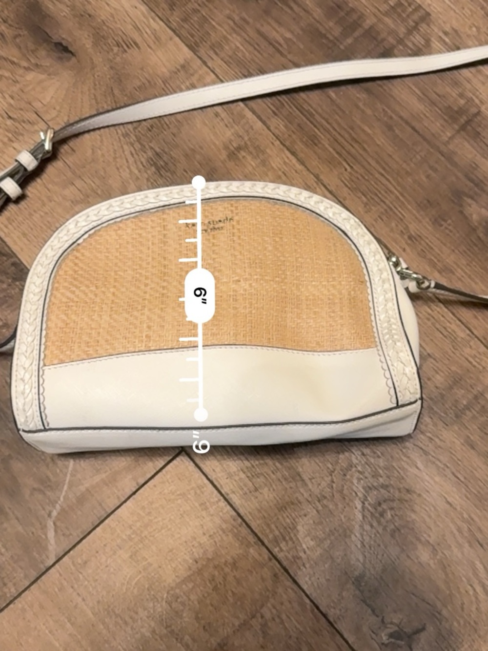 kate spade ‘Reiley’ White and Natural Woven Crossbody - Picture 10 of 10